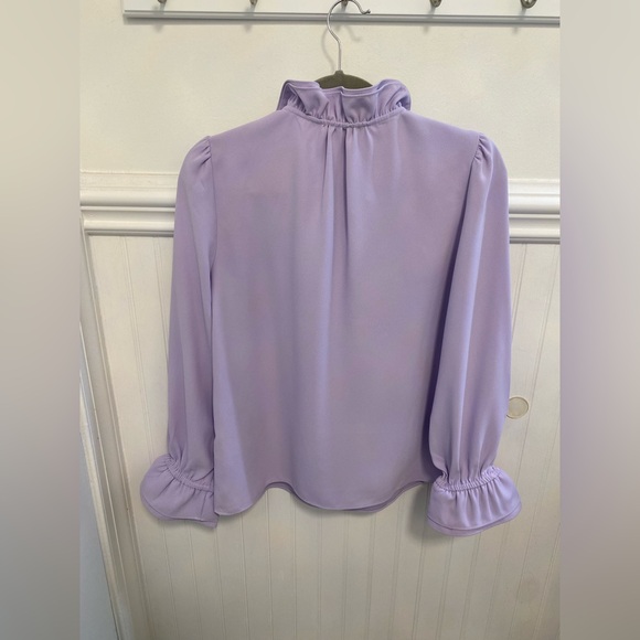 J. Crew Light Purple Ruffle Blouse - Picture 3 of 4
